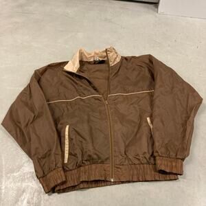 y2k light brown jacket